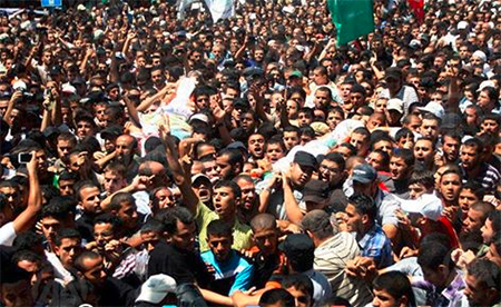 funeral de los lideres de al qassam